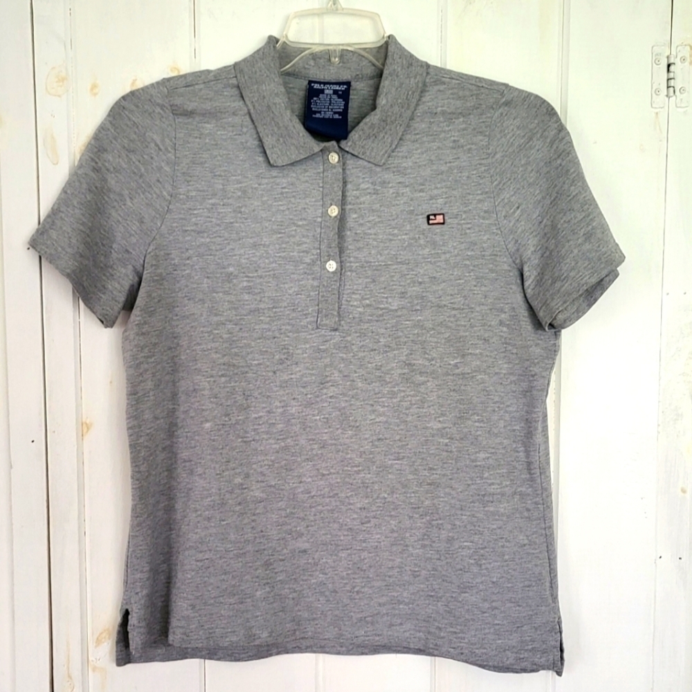 Ralph Lauren POLO 3 Button Heather Grey Polo Shirt